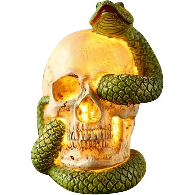 Snake in a skull Ornament Halloween Resin Ornament Decoration Halloween Ornament Decoration Home Decor