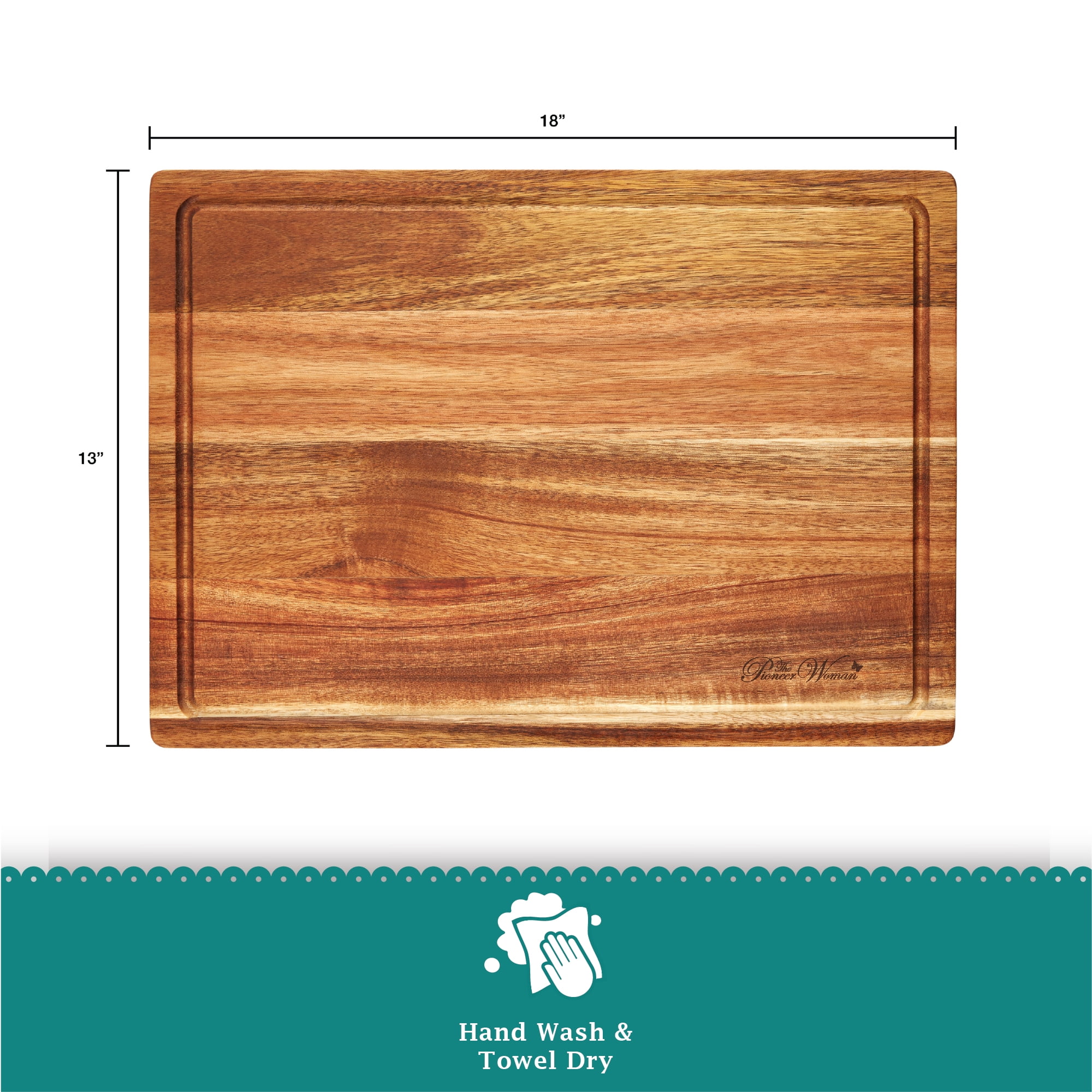 Pioneer Woman 13" x 18" Cutting Board with burned edges