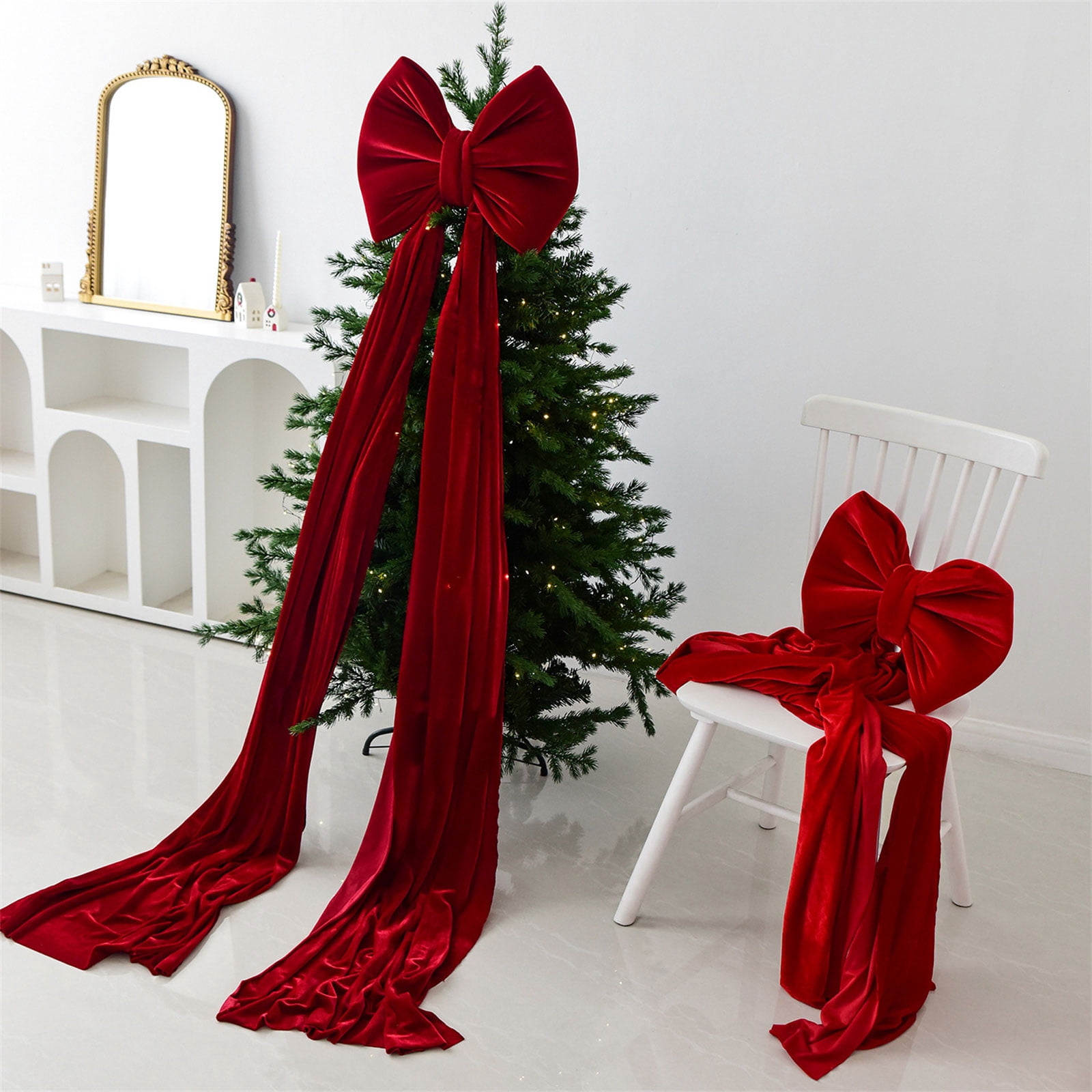 Giant Bows Christmas Ornament Christmas Bowknot Decorations For Festival Tree Home And Festival