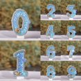 thumbnail image 2 of 1PC Blue Shell Glitter Crown Number Cake Toppers  Birthday Wedding Cakes Dessert, 2 of 6