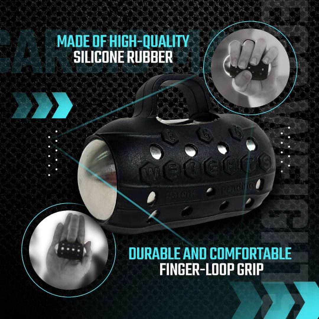 Egg Weights Compact Hand Dumbbell Set, Black, 3 lb