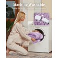 thumbnail image 3 of TacleeKii Throw Size Electric Heated Blanket 50" x 60", Machine Washable, 6 Heat Settings&Auto Shut Off, Purple, 3 of 9
