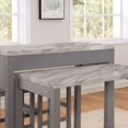 thumbnail image 4 of Furniture of America  Delware Farmhouse Grey 39-inch Wood Counter Height Dining Table, 4 of 4