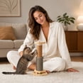 thumbnail image 7 of Sisal Cat Scratching Stand with Toy Ball for Cage 38cm Claw Care Rest Post, 7 of 7