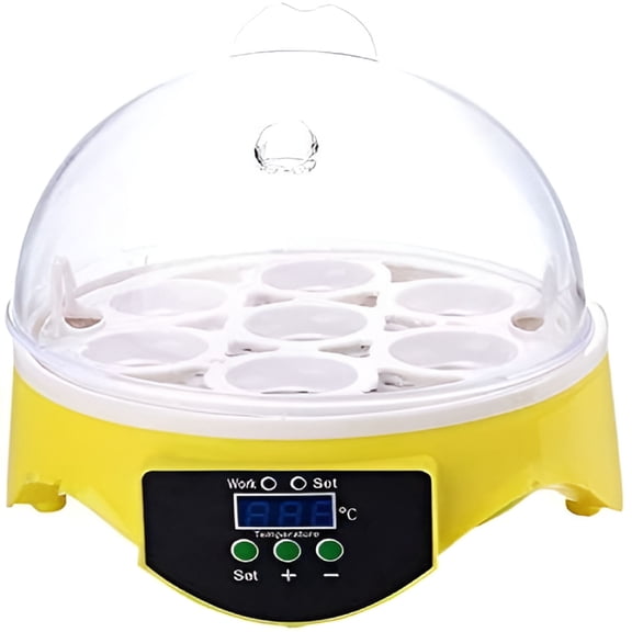 HIBIBUD Egg Incubator, Temperature Control Egg Incubators Mini Automatic Turning Poultry Hatcher for Hatching Chicken Goose Duck Egg (UK Plug)