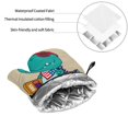 thumbnail image 6 of Pofeuu Cool Dino Playing Skateboard Print Oven Mitts and Pot Holders 4 pcs Set,High Heat Resistant 500 Degree Extra Thicken Long Kitchen Cotton Oven Glove for Cooking, 6 of 6