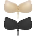 thumbnail image 1 of Sujetador adhesivo invisible push up sin tirantes y sin espalda, 2 pares, 1 of 8