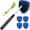 Blue-Car Windscreen Cleaner Tool, variant on Car Windshield Cleaning Kit–Expandable Auto Glass Wiper Brush, Portable Car Interior Detailing Tool, Reusable Microfiber Pad for Home & Car Windows, Fits SUVs, Trucks triangle 1pc