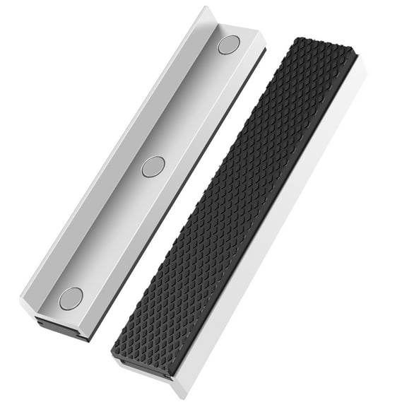 Ikoopy Aluminum Vise Jaw Anti Slip Versatile Vice Jaws Engineers Tool Solid Magnetic Bench or Drill Vice Grip Professional Tool for Surface Milling