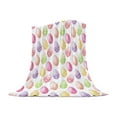 thumbnail image 2 of Matoen Flannel Throw Blanket Happy Easter Colorful Eggs Cozy&Soft Plush Blankets for Bed Couch Living Room Sofa Chair, Easter Eggs Gifts for Kids Adults 39.4"x51.2", 2 of 6