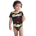 thumbnail image 2 of Yiaed Merry Christmas Elk Print Infant Climbing Short Sleeve Onesie One-Piece Baby Bodysuit Clothes 0-12 Months -18 Months, 2 of 6