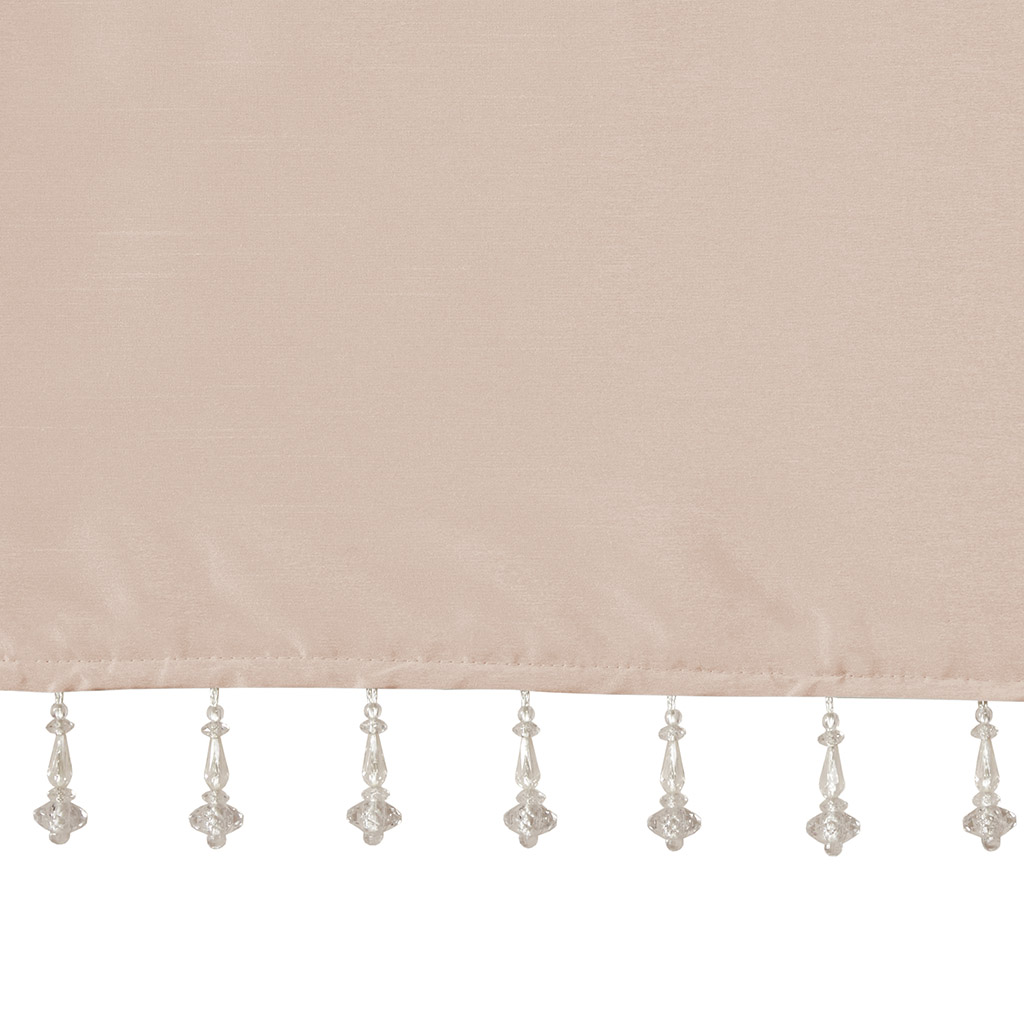 Gracie Mills Elroy Lightweight Beaded Faux Silk Valance - GRACE-9134
