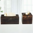 thumbnail image 5 of D-GROEE Wood Tissue Box Cover Decorative Square Facial Tissue Holder Napkin Dispenser for Bathroom and Home Decoration, 5 of 6