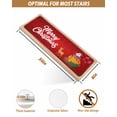 thumbnail image 5 of Merry Christmas Stair Treads for Wooden Steps Indoor Runner Rug Carpet, Xmas Santa Elk Winter Gifts Snowflake 4 Pieces Peel and Stick Staircase Step Treads Covers Washable Throw Door Mats, 30"x8", 5 of 7