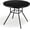 34" x 34" x 28", variant on GlowPlume 32" Round Outdoor Table with Tempered Glass Top, Patio Dining Table with Umbrella Hole & Metal Frame, Outside Bistro Table for Backyard, Lawn, Deck & Poolside