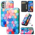thumbnail image 1 of Compatible With Motorola Moto E32/ E32s Case Colorful Wallet Card Slot Pu Leather Kickstand Magnetic Rfid Blocking Cover, 1 of 3