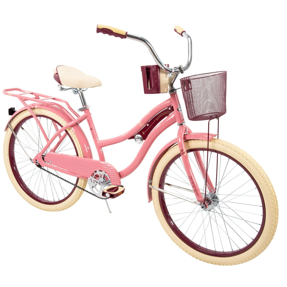 Huffy 24" Nel Lusso Girls' Cruiser Bike, Pink Blush Powder Walmart