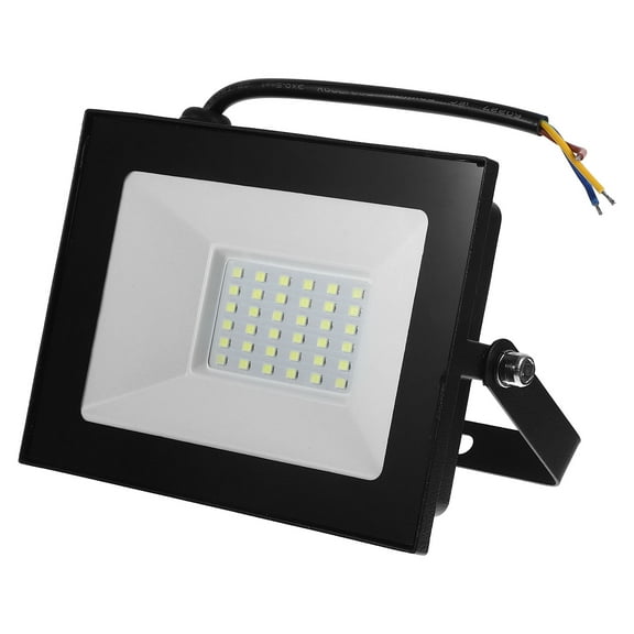 Outdoor LED Floodlight Aluminum and Glass Great for Garden Lighting 30W Ultra Thin IP66 Waterproof