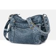 thumbnail image 6 of Leather Hobo Bag Women Retro Denim Bag Large Crossbody Shoulder Bag Casual Handbag Purse, 6 of 7