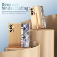 thumbnail image 7 of Dteck for Samsung Galaxy Z Fold 6 with Hinge Protection & S Pen Holder & Front Screen Protector, Plating Hard PC Folding Cover Case for Samsung Galaxy Z Fold 6,Gold, 7 of 7