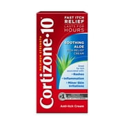 Cortizone-10 Maximum Strength Soothing Aloe Itch Relief Cream, 1% Hydrocortisone, Fast-Acting, Anti-Itch Cream for Bug Bites, Rash, Eczema, Psoriasis, Poison Ivy, Oak, Sumac & More, 1 oz
