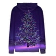 thumbnail image 5 of Chandail de Noël à Capuche pour Femmes en Liquidation Mode Imprimé Chandail Manches Longues Blouse Chandail en Molleton, 5 of 5