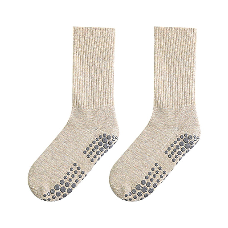 Non Slip Yoga Toe Socks for Women,Grip Socks for Pilates,Pure Barre,  Ballet,Dance,Barefoot Workout，Khaki,Khaki,F37703 