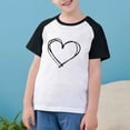 thumbnail image 6 of Feancey Kids Summer T Shirts Boys Girls Cute Heart Print Tshirt Loose Fit Casual Short Sleeve Round Neck Tops Black 4 Years, 6 of 10