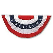 Valley Forge Flag PMF Pleated Mini Fan Flag With Stars Bunting, 1-1/2-Foot x 3-Foot
