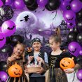 thumbnail image 3 of Mocsicka Halloween Photography Backdrop 7x5 ft Full Moon Scary Night Party Background Spooky Halloween Party Decorations, Purple, 3 of 8