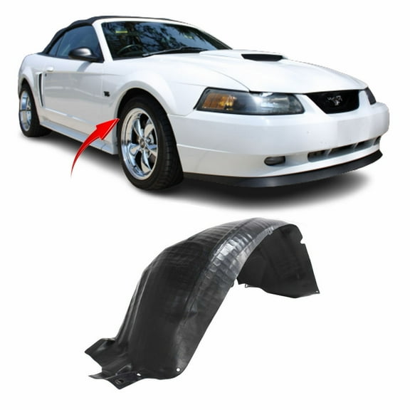 DCP Fender Liner Passenger Side for Ford Mustang 1999-2004 FO1251111 XR3Z16102AA