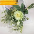 thumbnail image 6 of SLYNSHome Artificial Flowers for Vases Decor Fake Silk Rose Arrangements Wedding Bride Bouquets Floral Table Centerpieces (Green), 6 of 8