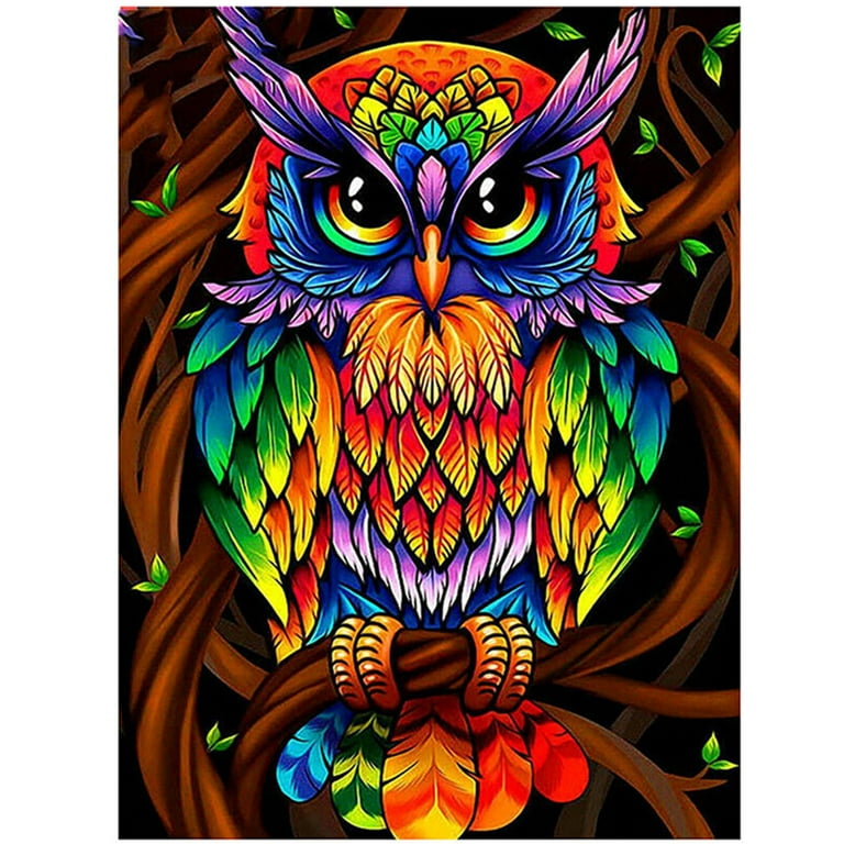 4 Pack 5D Diamond Painting Kits for Adults, Animal Diamond Art Kits Cat  Full Drill Diamond Dots Paint with Diamonds Hedgehog Owl Pictures Arts and
