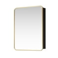 thumbnail image 2 of Talayuela 24 in.W x 32 in.H Aluminum Framed Medicine Cabinet in Brushed Gold, 2 of 17