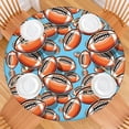 thumbnail image 2 of Football Sticker Pattern Round Fitted Tablecloth with Elastic Edge,Dining Table Cover Waterproof,Outdoor Round Tablecloth for Camping,Dining,Indoor and Outdoor, 2 of 7