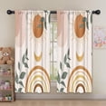 thumbnail image 5 of Blackout Kids Curtains,Brown Boho Sun, Moon and Plant Pattern Childrens Insulated Curtains Set Of 2,Bedroom Essentials,Toddler Room Decor 52x63in(132x160cm), 5 of 5