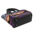 thumbnail image 3 of Lsque Starry Night Purple Irises Pattern Leather Rivet Shoulder Bag – Elegant Genuine Leather & Microfiber PU Crossbody with Detachable Adjustable Strap, 3 of 5