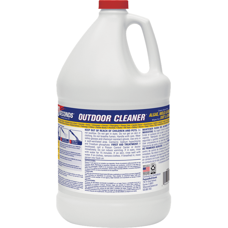 30 SECONDS Outdoor Cleaner for Stains from Algae, Mold and Mildew 1 Gallon  