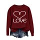 thumbnail image 4 of Xuyuer Women Valentine Shirts Love Heart Graphic Long Sleeve Tshirt Casual Valentines Day Gift Round-neck Tops, 4 of 5