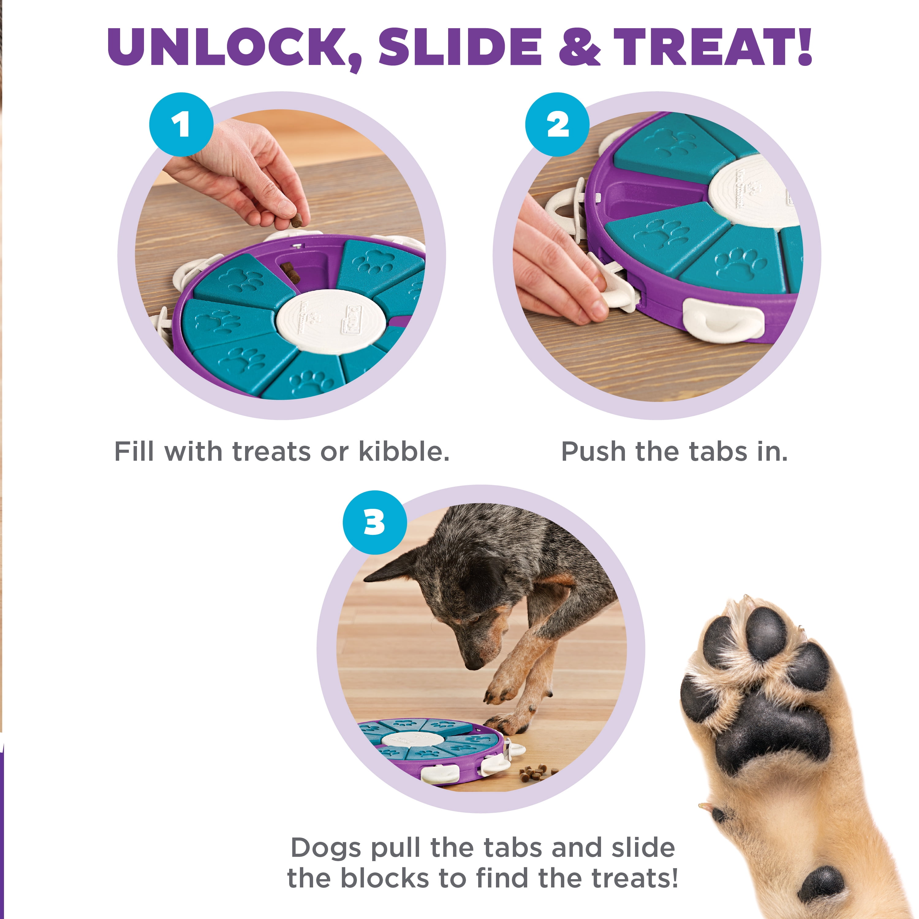 Outward Hound, Dog Puzzle Toy, Level 3 Advanced, Treat Enrichment
