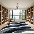 thumbnail image 2 of ODIKA 2'x3' Machine Washable Non-Slip Area Rug, Abstract Navy Blue High Traffic Rug, Blue, 956051, 2 of 7