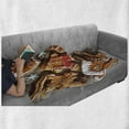 thumbnail image 6 of Gingerbread Man Soft Flannel Fleece Throw Blanket, Tasty Looking Traditional Cookies Little Snowflakes Cinnamon, Cozy Plush for Indoor and Outdoor Use, 50" x 60", Umber Pale Brown White, by Ambesonne, 6 of 6
