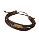 thumbnail image 5 of Cómoda de cordón de cuero PU con lazo ajustable con cordón marrón Hugo Pulsera trenzada ajustable, 5 of 9