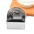 thumbnail image 2 of 5-Piece Cooking Ring Stainless Steel Cake Mould Baking Tool for Mousse Desserts, 2 of 7