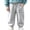Grey, variant on Boys' Baggy Sweatpants Letter Patched Wide Leg Pants Elastic Waist Long Trousers Joggers Trendy Baby Back to School Clothes