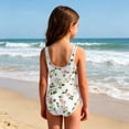 thumbnail image 5 of CCRFTGI Swimsuit for Kids Girls Size 7 Summer Cute One Piece Bathing Suit Beach Floral Print High Cut Girls Fashion Bathing Suit White 5-6 Years, 5 of 7