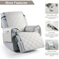 thumbnail image 5 of 23.6'' 100% Waterproof Recliner Chair Cover, Non Slip Covers for Recliner Chair with Pocket, Washable Reclining Chair/Furniture Protector for Kids, Pets(White), 5 of 6