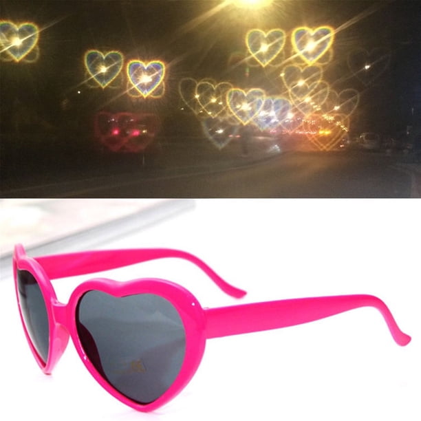 Amor En Forma De Corazón Efectos Gafas Reloj Las Luces Cambiar A La Noche De Difracción De Sol De Moda Hombres Mujerespangjing
