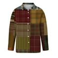 thumbnail image 5 of WXLWZYWL Womens Plaid Shirts Long Sleeve Christmas Shirts Tops Button down Blouse Holiday Festival Outfits, 5 of 5