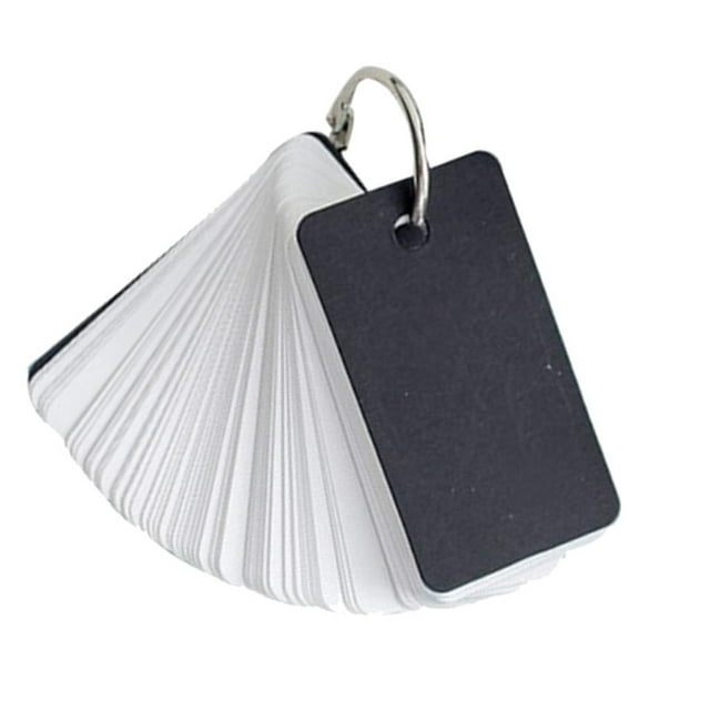 Cartes Flash, 1 Pce Classeur en Papier Kraft Index Flash Carte Mémo Vierge - Noir